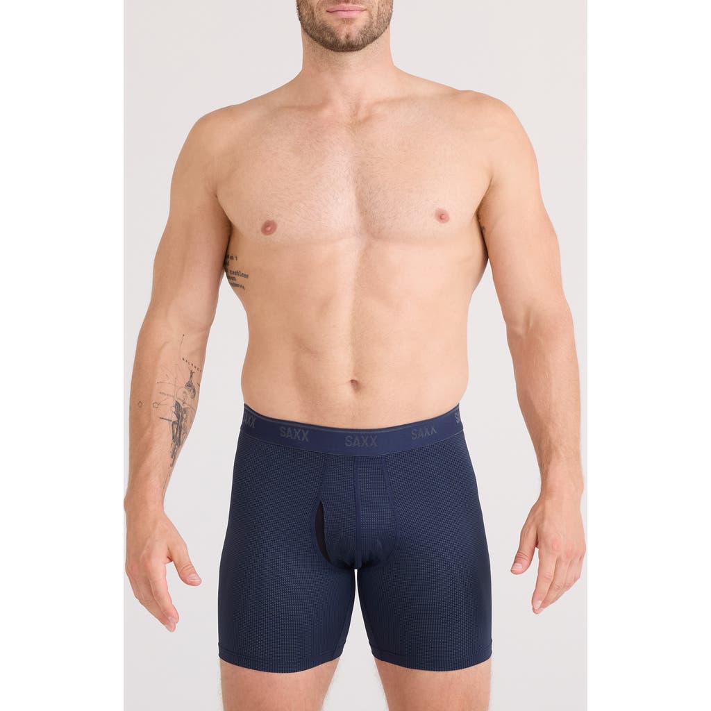 Saxx Quest Quick Dry Mesh Slim Fit Boxer Briefs In Blue