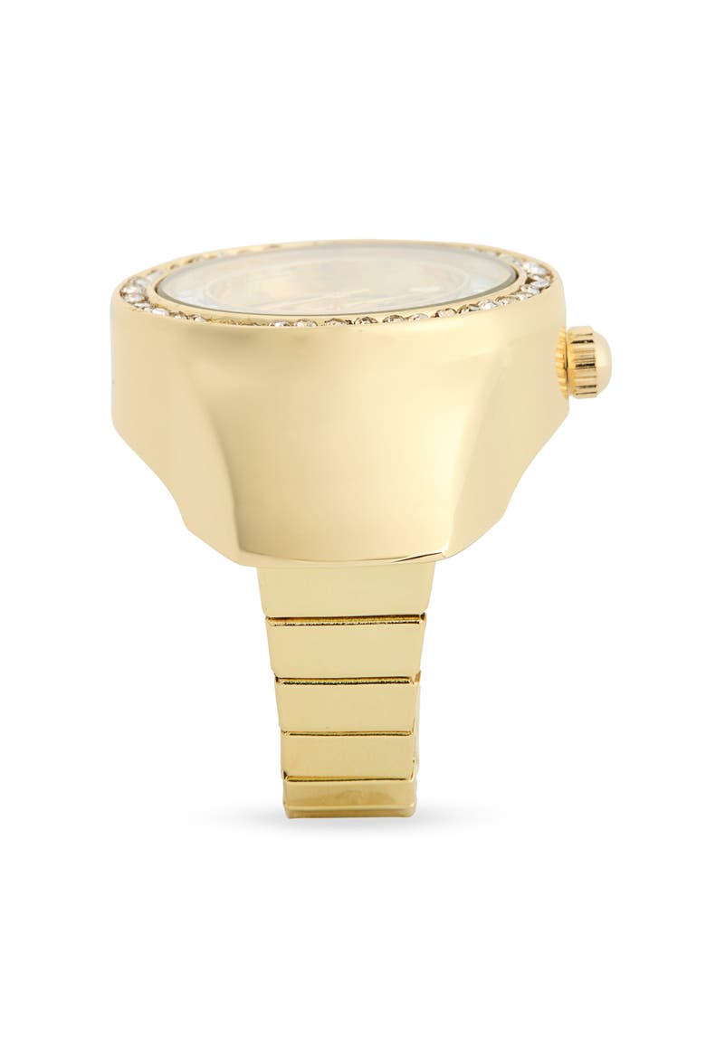 Floating Crystal Ring Watch, Alternate, color, GOLD