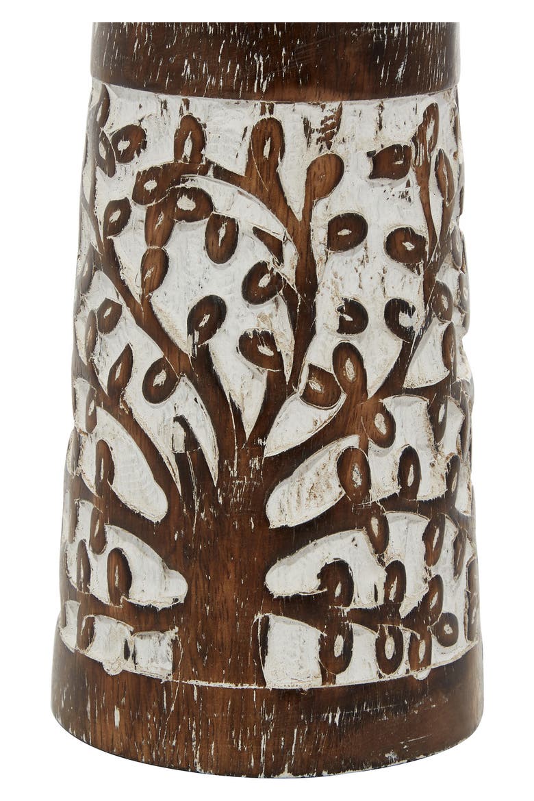 Natural Brown Mango Wood Candle Holder - Set of 3, Alternate, color, BROWN