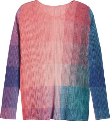Pleats Please Issey Miyake Photon Pleated Long Sleeve Top