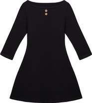 Oddli 3/4 Sleeve Boat Neck Dress