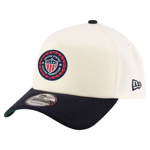 Men's New Era  Cream USMNT 1986 Retro Foam 9FORTY Adjustable Hat