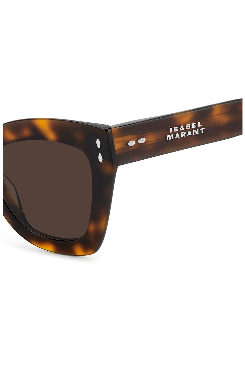 51mm Cat Eye Sunglasses, Alternate, color, BROWN HAVANA/ BROWN