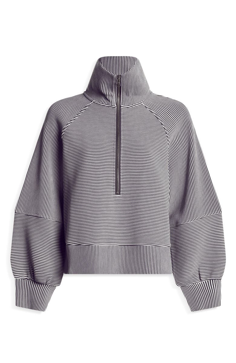 Varley Milano Half-Zip Sweatshirt, Alternate, color, Cocoa Berry/ Egret