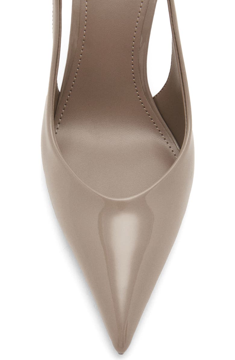 MANGO Mica Pointed Toe Slingback Pump, Alternate, color, Light Heather Grey