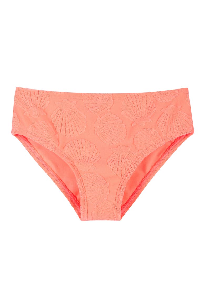 Kids' Long Sleeve Peplum Two-Piece Rashguard Swimsuit, Alternate, color, ORANGE NEON