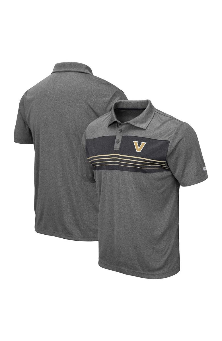 COLOSSEUM Men's Colosseum Heather Charcoal Vanderbilt Commodores Smithers Polo, Alternate, color, 