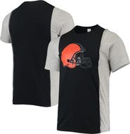REFRIED APPAREL Men's Refried Apparel Black/Heathered Gray Cleveland Browns Sustainable Split T-Shirt
