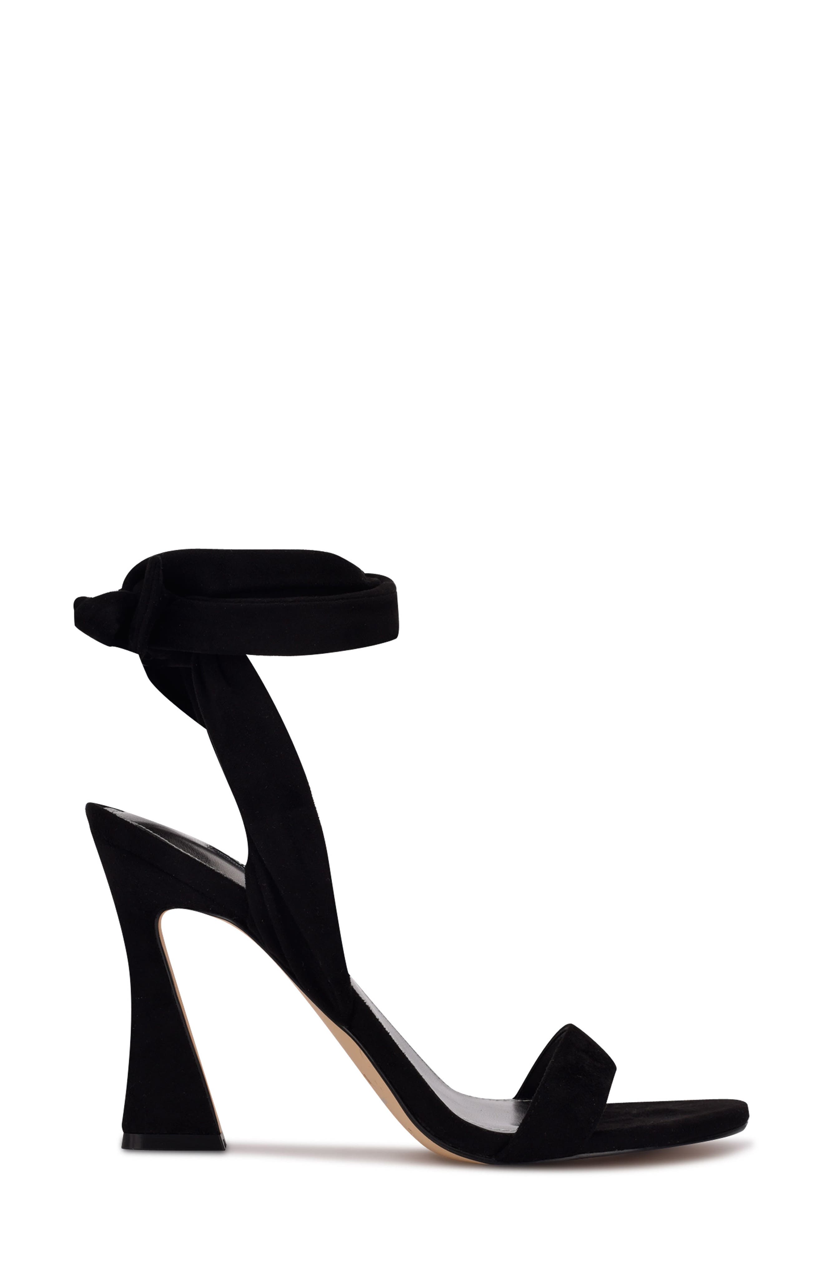 Nine West Kelsie Ankle Tie Sandal, Alternate, color, Black