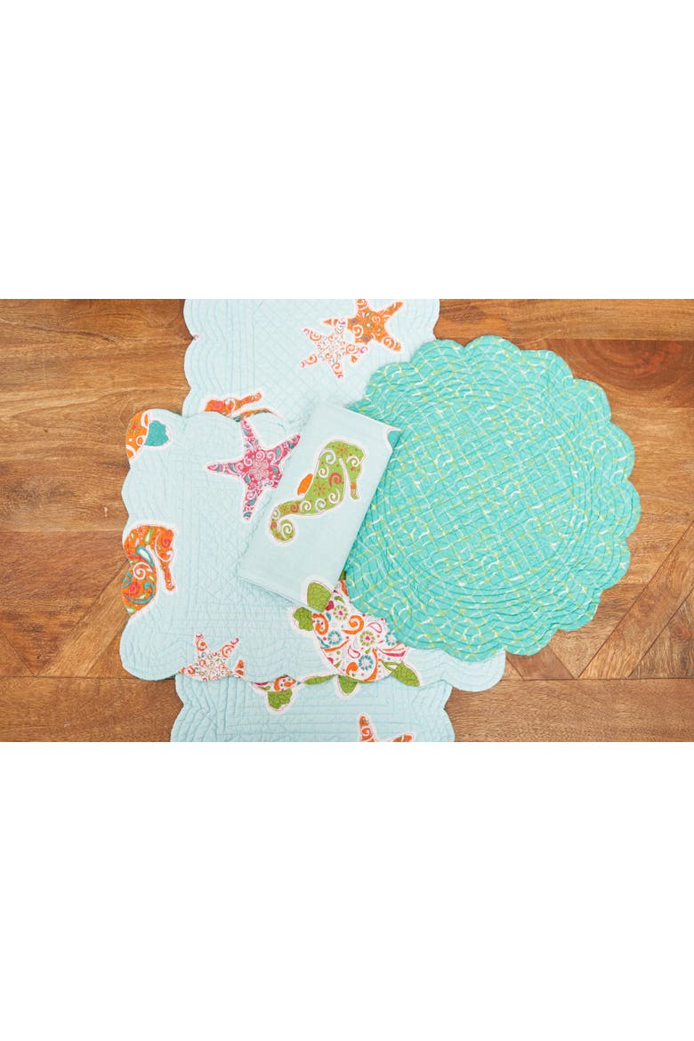 St. Kitts Cotton Reversible Napkin Set of 6, Alternate, color, Blue