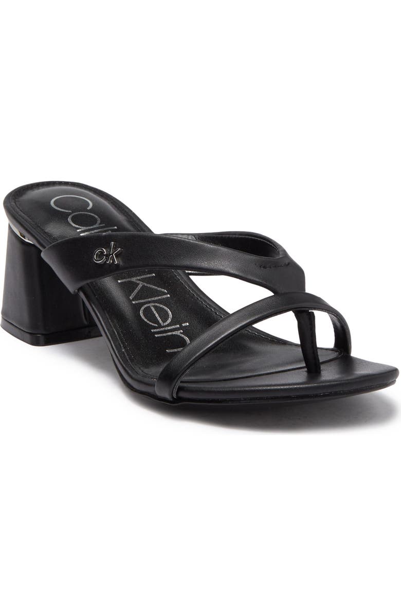 Calvin Klein Umia Thong Block Heel Sandal, Main, color,