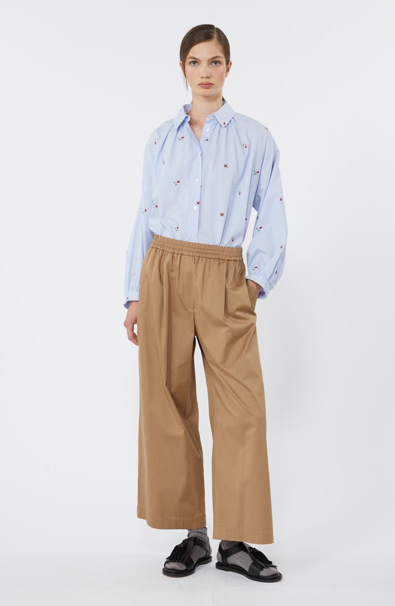 Weekend Max Mara Golfo Wide Leg Pants, Alternate, color, Earth