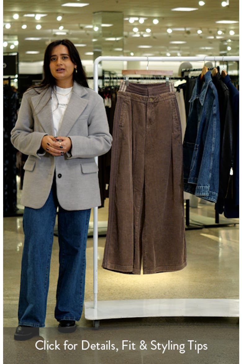 Side Stripe Corduroy Wide Leg Pants video