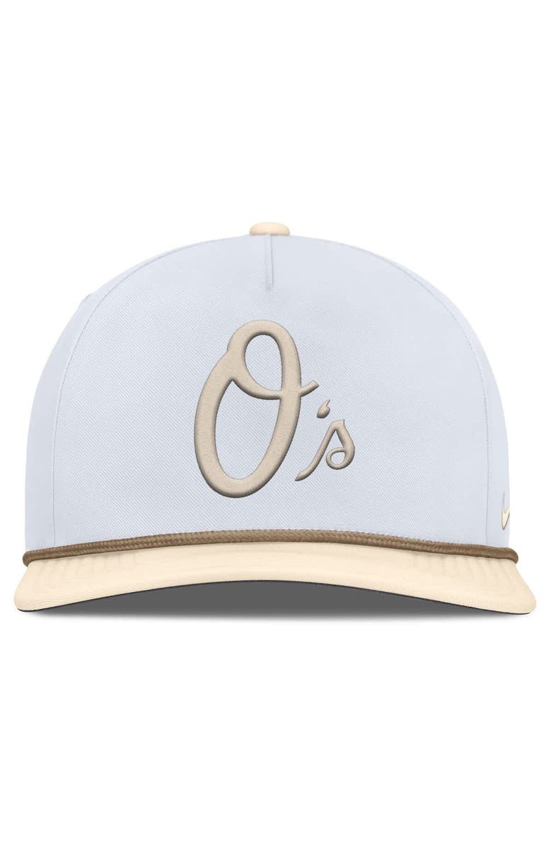 Nike Men's Nike White/Cream Baltimore Orioles Pro Performance Snapback Hat, Alternate, color, White