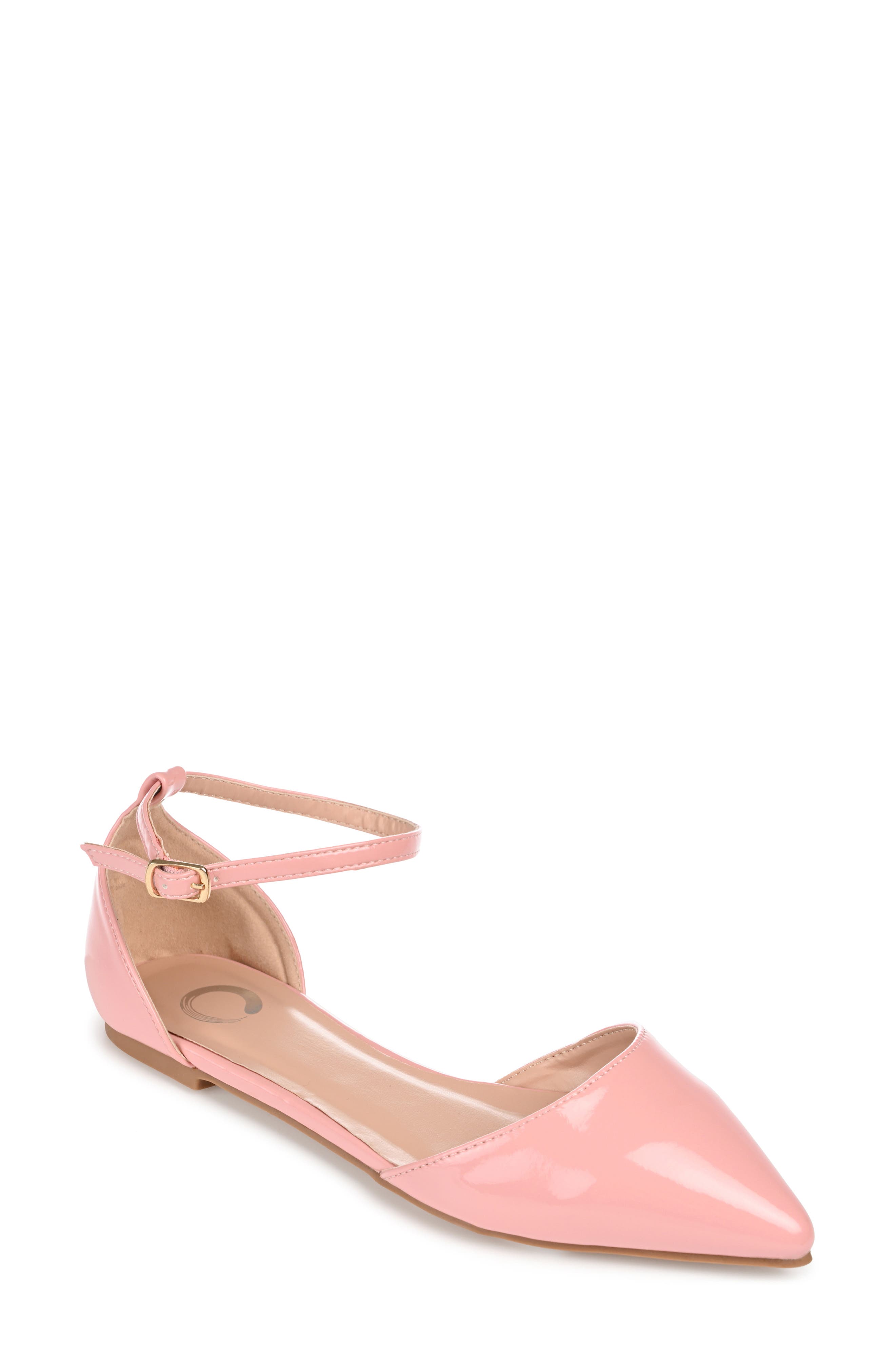 JOURNEE Reba Ankle Strap Flat, Main, color, PINK