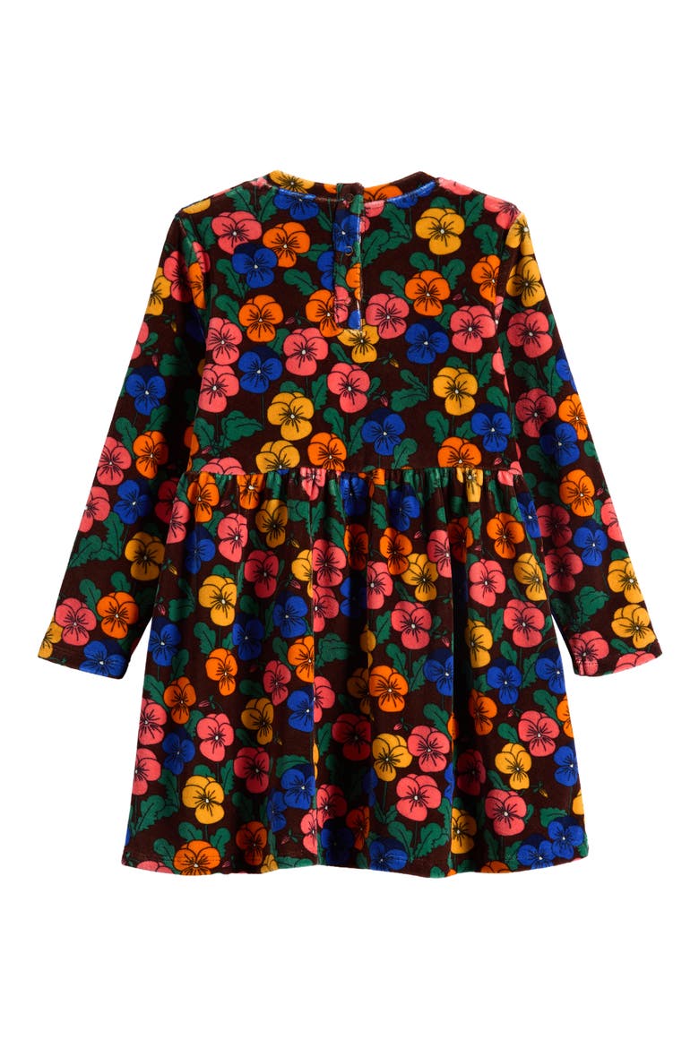 Kids' Violas Velour Dress, Alternate, color, BLACK MULTI