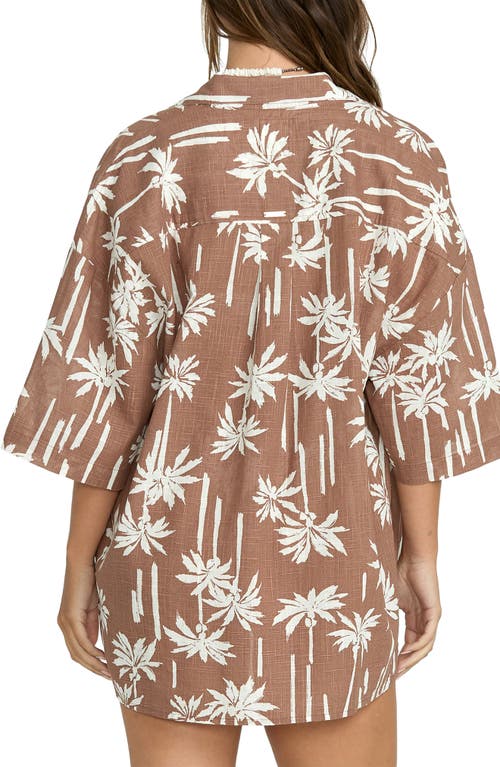 Billabong Beach Side Print Oversize Camp Shirt In Multi