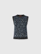 Missoni Crew-neck Top In Jacquard Knit With Animalier Pattern