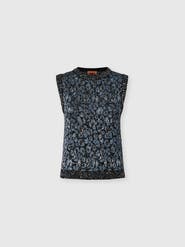 Missoni Crew-neck Top In Jacquard Knit With Animalier Pattern