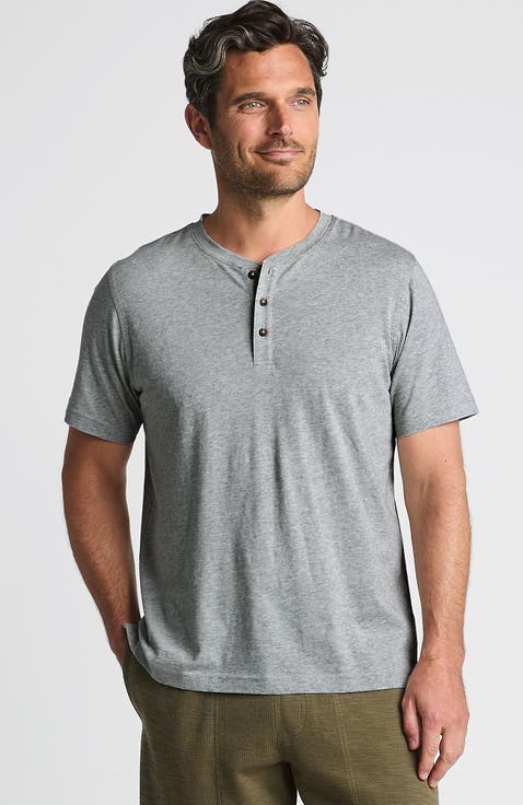Short Sleeve Cotton Supima Jersey Henley
