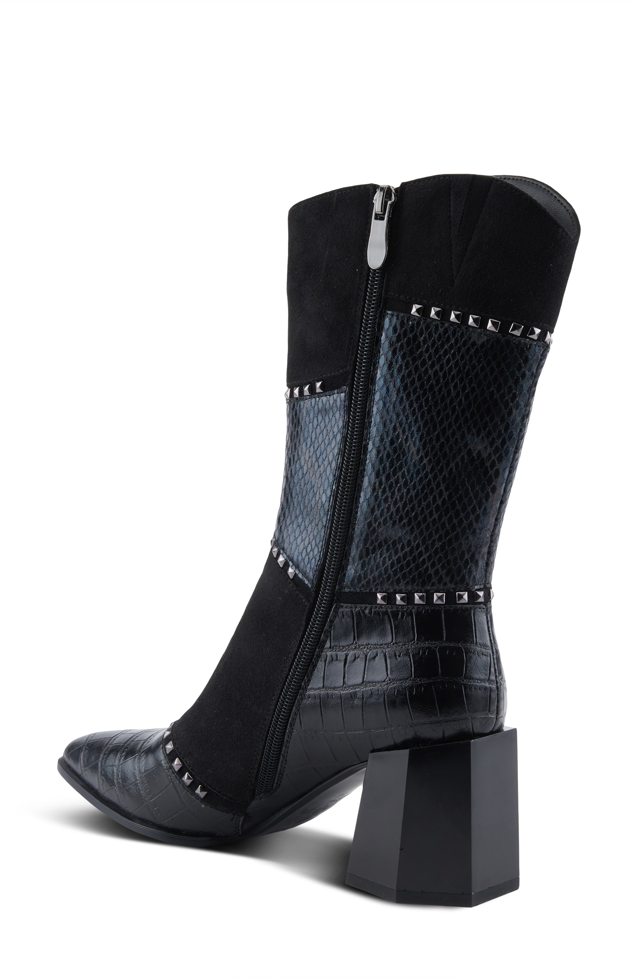 AZURA BY SPRING STEP Zayrina Pointed Toe Boot, Alternate, color, Black