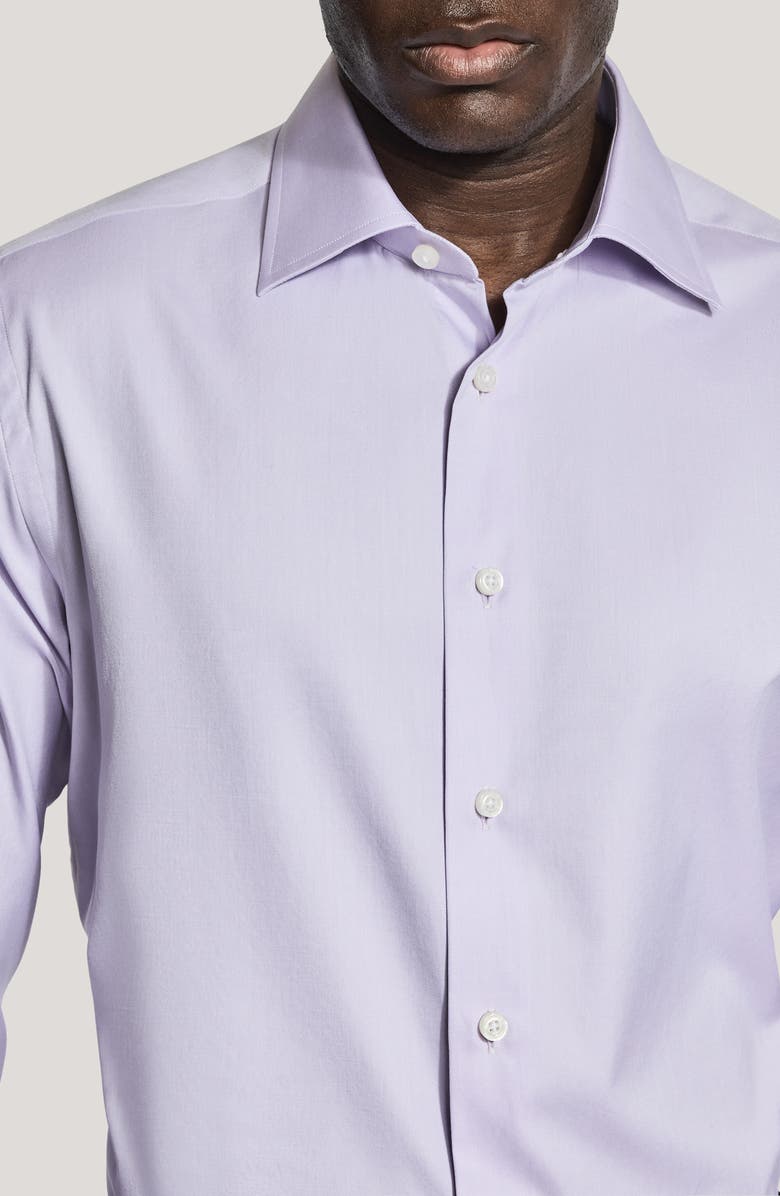 Jack Victor Dream Lilac Cotton Stretch Twill Dress Shirt, Alternate, color, Lilac