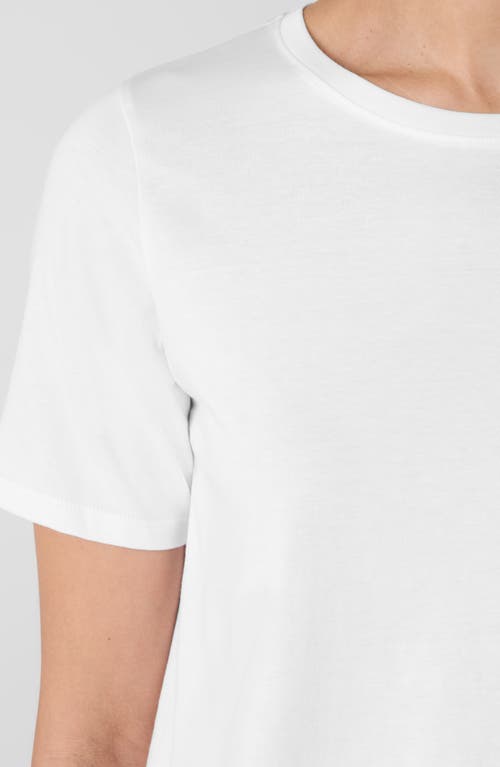 Eileen Fisher Organic Cotton Crewneck T-shirt In Black