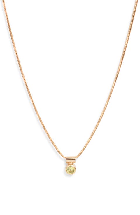 Ellie Birthstone Pendant Necklace