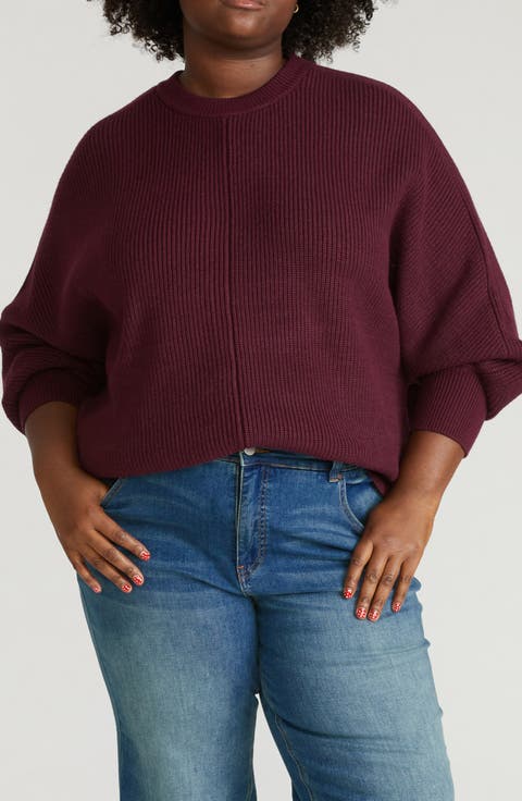 Margeurite Rib Dolman Sleeve Sweater