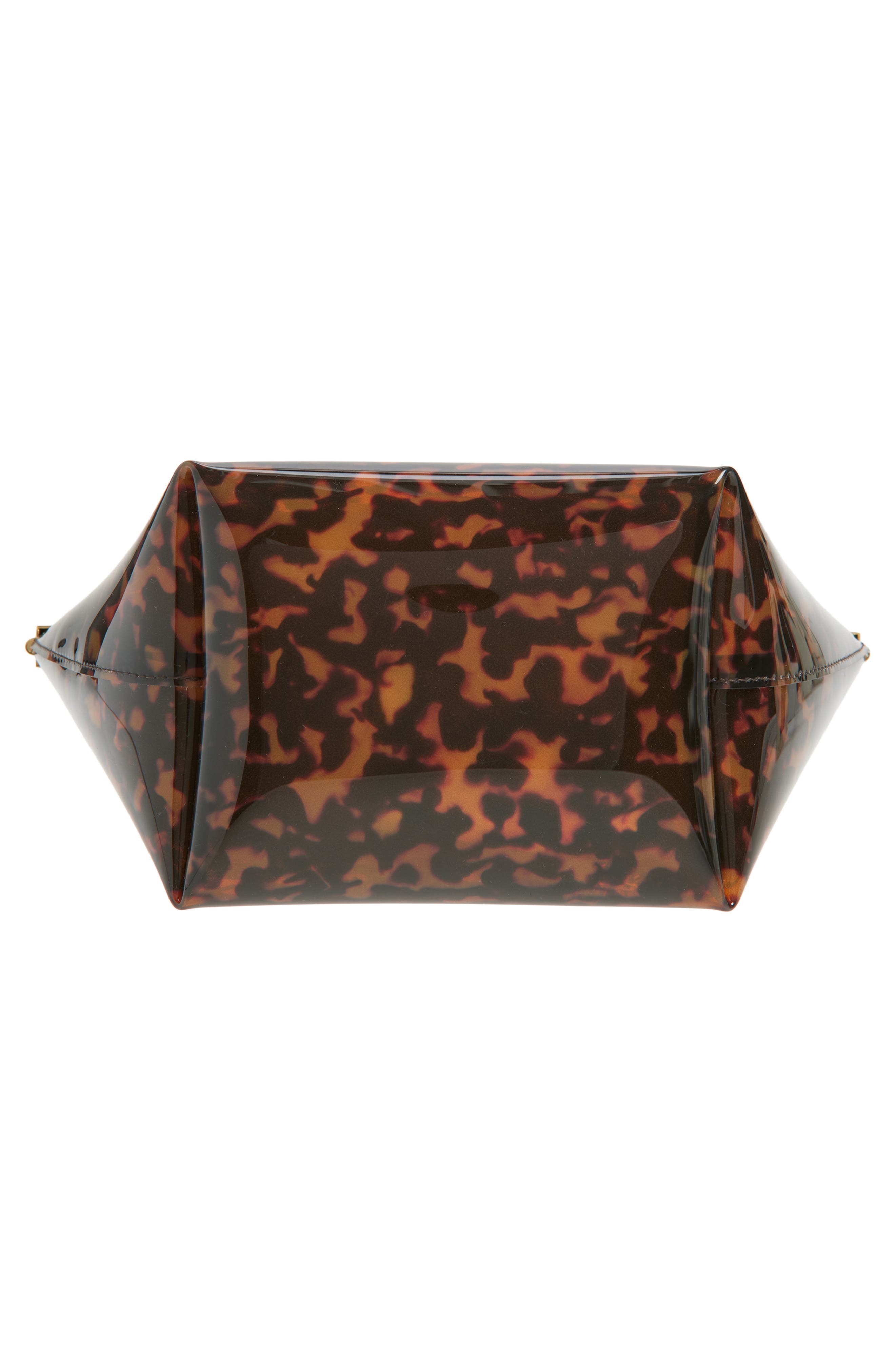Jimmy Choo Ganache Transparent Tortoisehell Clutch, Alternate, color, Tortoiseshell
