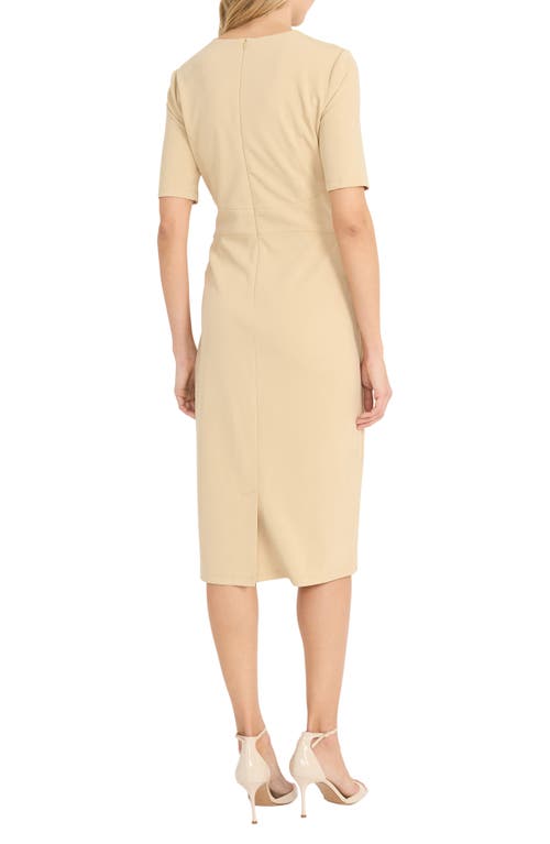 Donna Morgan Sheath Midi Dress In Irish Cream