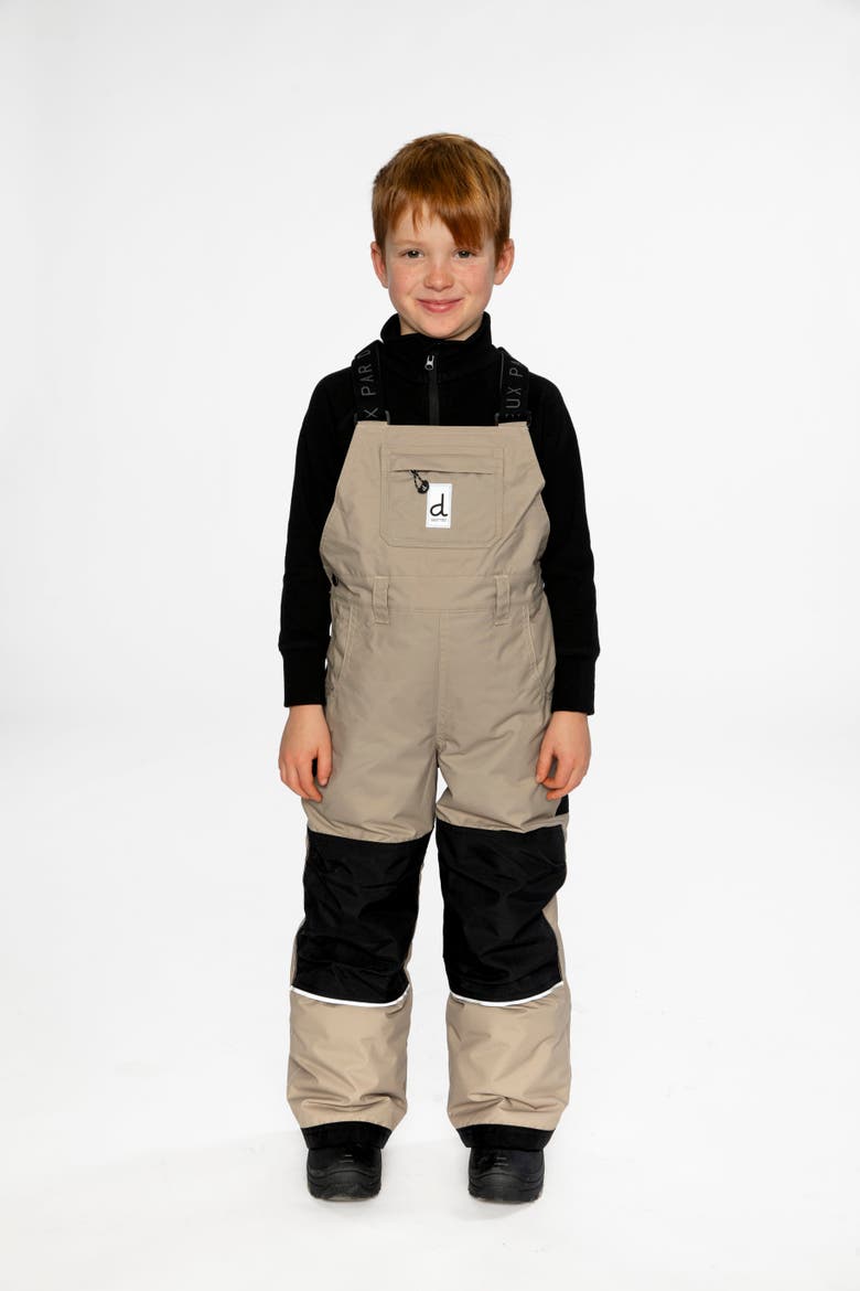 Play Adjustable Suspenders & Reinforced Knees Overall Snow Bib, Alternate, color, Taupe