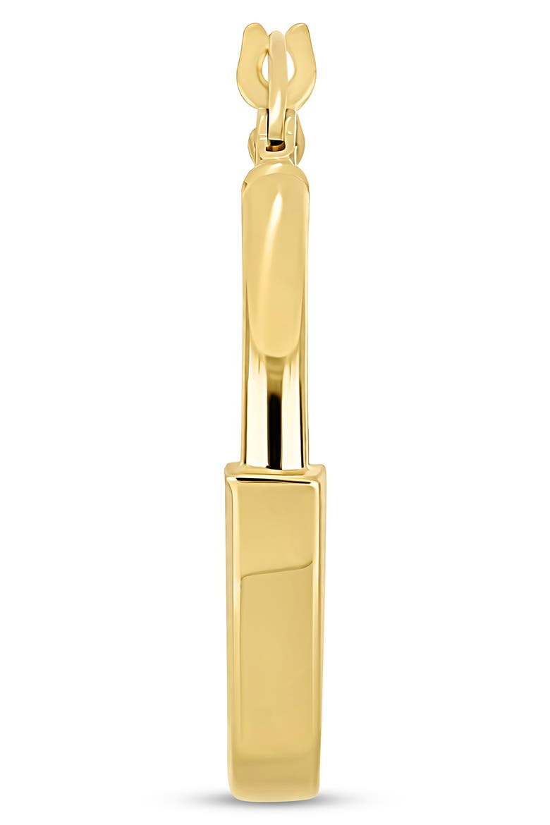 14k Gold Lock Hoop Earrings, Alternate, color, 14K YELLOW GOLD