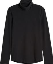 Zella Cozy Rib Mock Neck Top