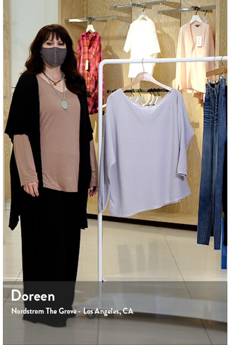 One-Shoulder Thermal Knit Sweater video