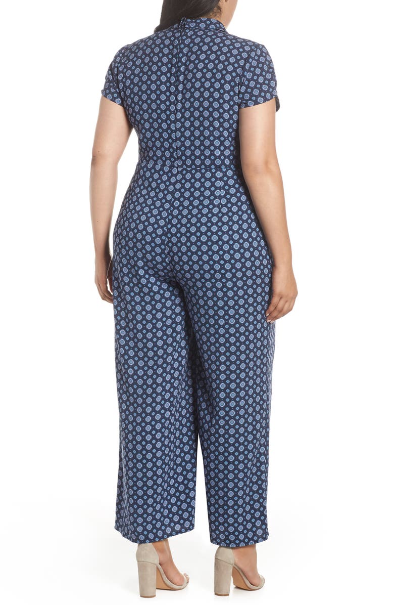 Leith Print Button Front Jumpsuit, Alternate, color, 