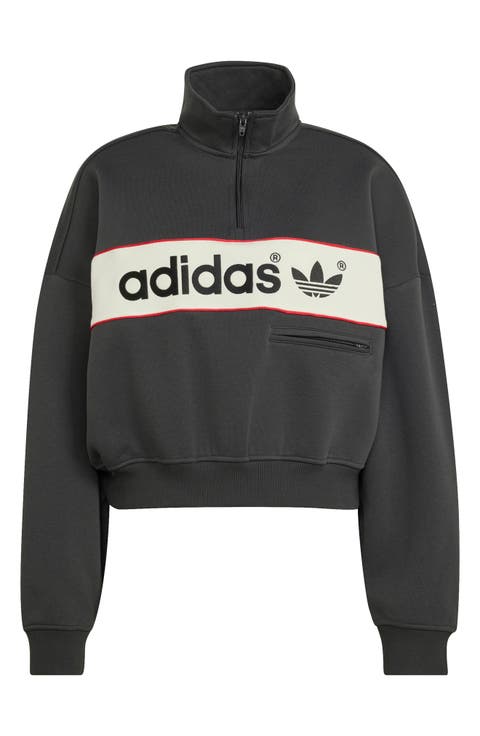 NY Blocked Quarter Zip Sweatshirt