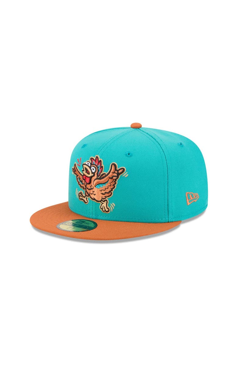 New Era Men's New Era Turquoise Winston-Salem Dash Theme Nights 59FIFTY Fitted Hat, Main, color, Turquoise