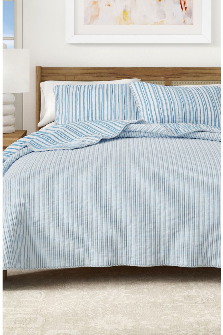 Watercolor Striped Quilt Set, Alternate, color, BLUE WATERCOLOR STRIPE