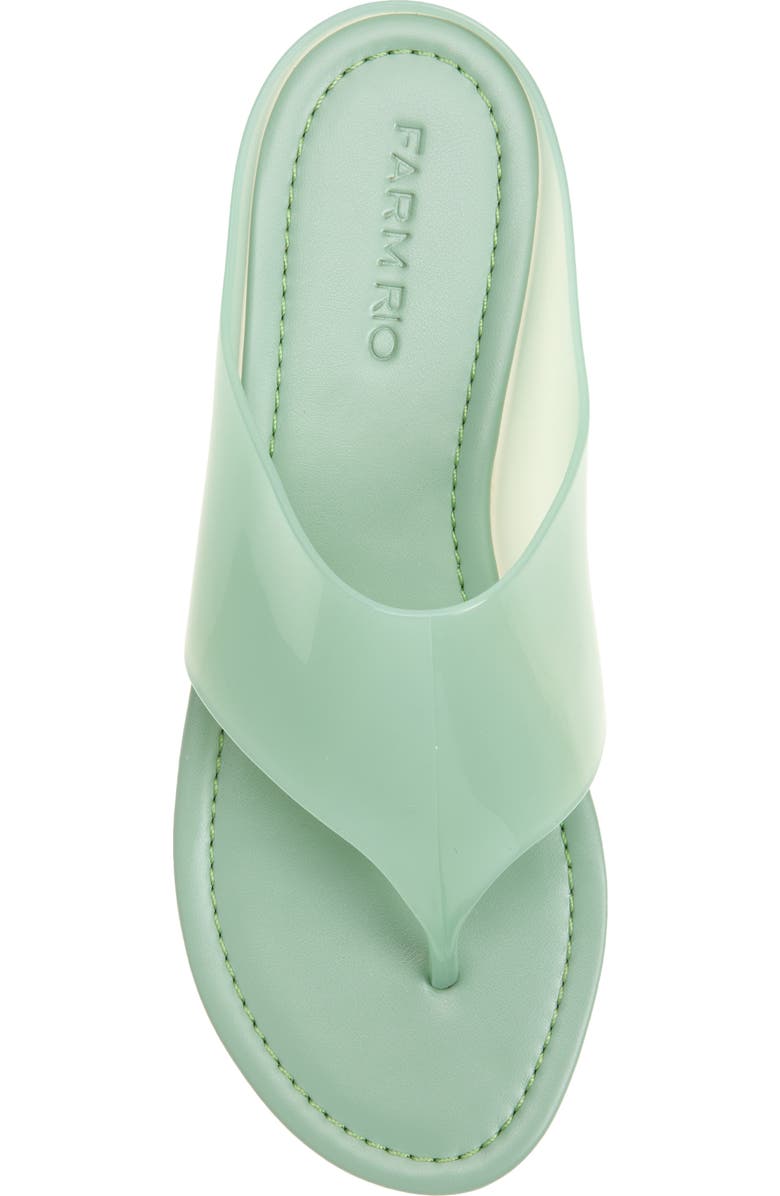 FARM Rio Jelly Flat Sandal, Alternate, color, Dusty Green