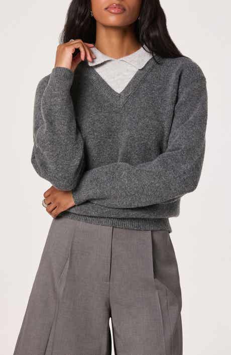 ASTR the Label Contrast Collar Sweater