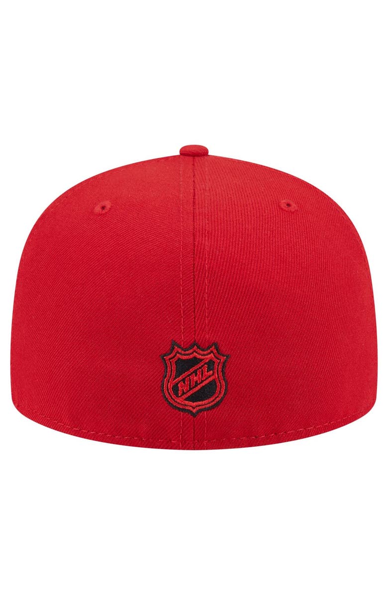 New Era Men
s New Era Red New Jersey Devils Oversized Vintage Arch 59Fifty Fitted Hat, Alternate, color, Red