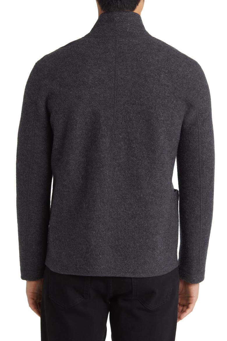 Felted Wool Chore Coat, Alternate, color, CHARCOAL