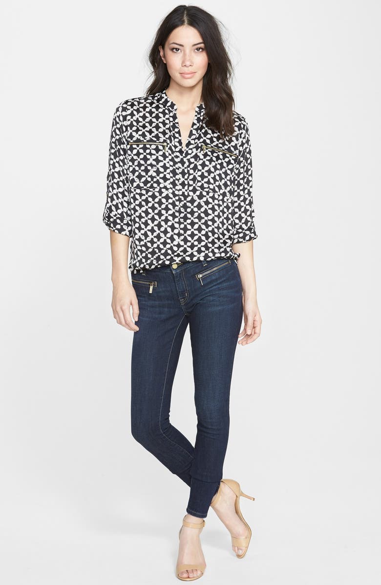 MICHAEL Michael Kors Zip Pocket Skinny Jeans, Alternate, color, 