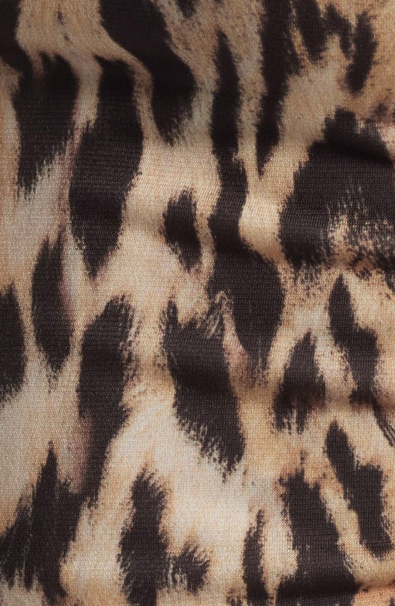 NASTY GAL Leopard Print Cutout Detail Long Sleeve Bodysuit, Alternate, color,