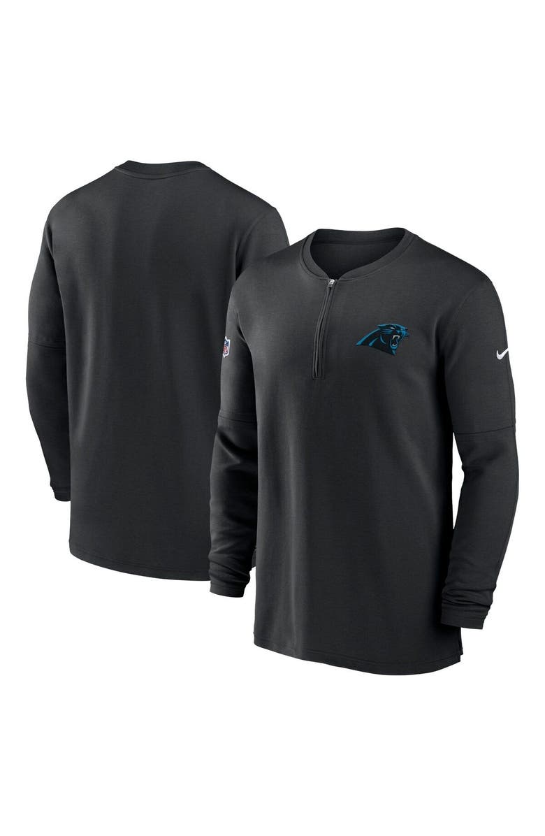 Nike Men's Nike  Black Carolina Panthers 2023 Sideline Performance Long Sleeve Quarter-Zip Top, Main, color, Black