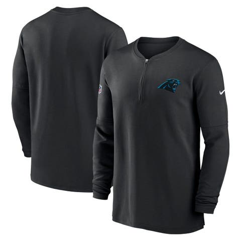Men's Nike  Black Carolina Panthers 2023 Sideline Performance Long Sleeve Quarter-Zip Top