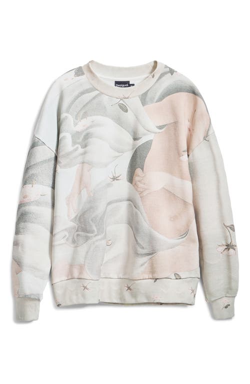 Desigual Abstract Print Sweatshirt In Neutral