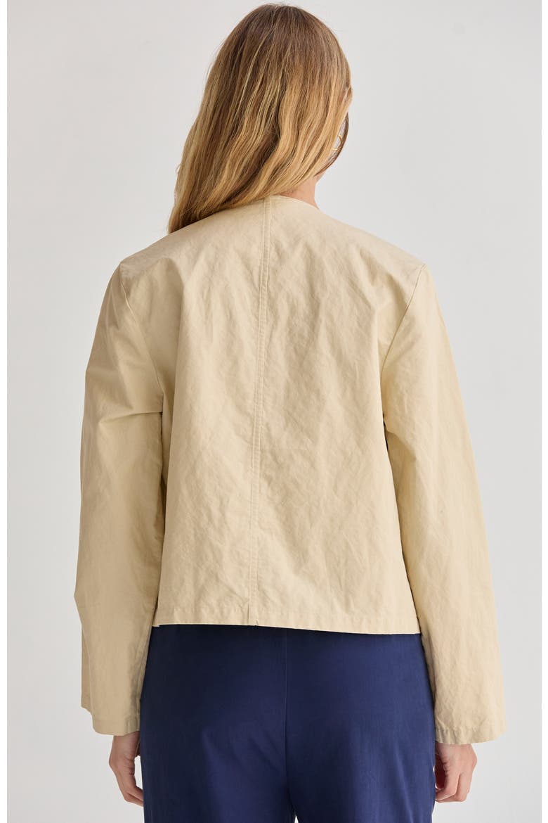 Crinkled Woven Jacket, Alternate, color, Bone