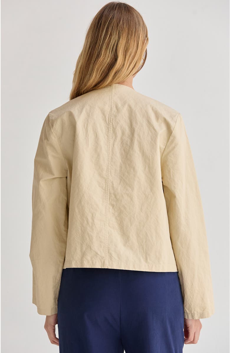 CRESCENT Crinkled Woven Jacket, Alternate, color, Bone